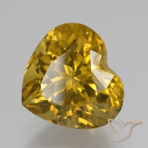 Apatita Amarelo Terroso Natural 10.63ct, Coração, VS-SI