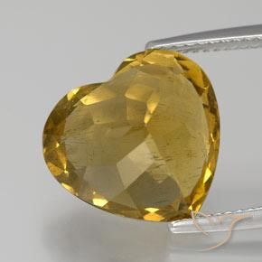 Apatita Amarelo Terroso Natural 10.63ct, Coração, VS-SI