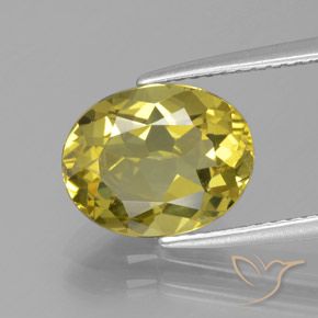 3.16ct Natural amarelo médio Apatita, oval, VS