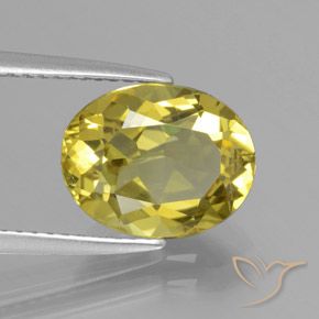 Apatita amarelo médio Natural 3.16ct, oval, VS