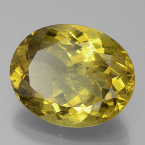 Apatita amarelo médio Natural 11.23ct, Corte Oval, VS-SI