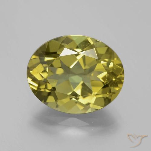 8.34ct Natural amarelo médio Apatita, oval, VS