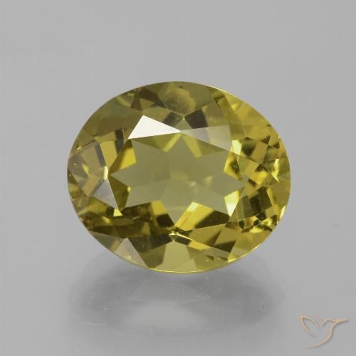 6.65ct Natural amarelo médio Apatita, oval, VS