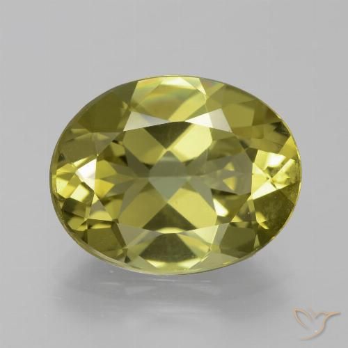 7.34ct Natural amarelo médio Apatita, oval, VS