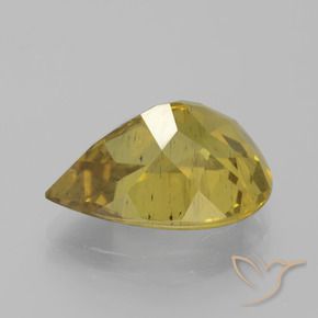 Apatita Outono Amarelo Natural 8.02ct, Formato de pêra, VS