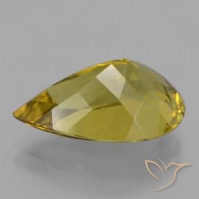 Apatita amarelo médio Natural 8.03ct, Formato de pêra, VS