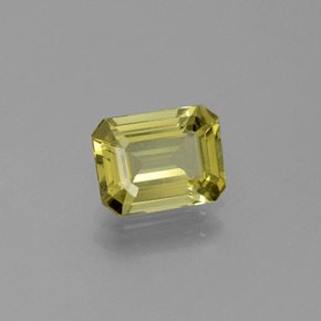 Apatita Verde Dourado Natural 1.69ct, Corte Esmeralda, VS-SI
