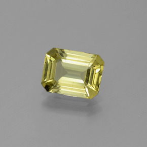 Apatita Verde Dourado Natural 1.69ct, Corte Esmeralda, VS-SI
