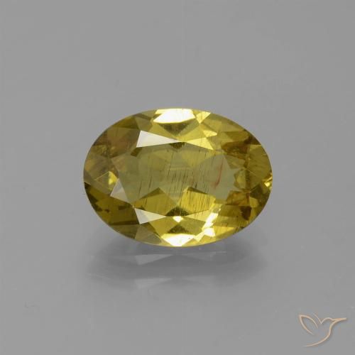 Apatita amarelo natural 2,76ct, corte oval, SI