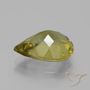 Apatita amarelo médio Natural 3.78ct, Formato de pêra, VS-SI