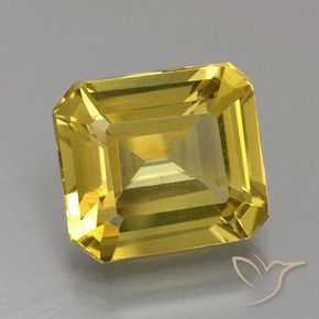Apatita Ouro Natural 4.42ct, Corte Octógono / Esmeralda, VS