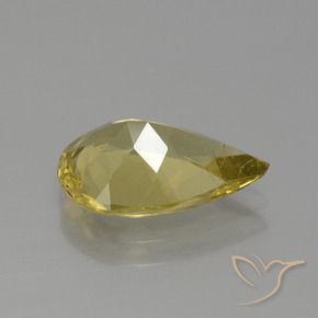 Apatita Amarelo escuro Natural 2.97ct, Formato de pêra, VS-SI