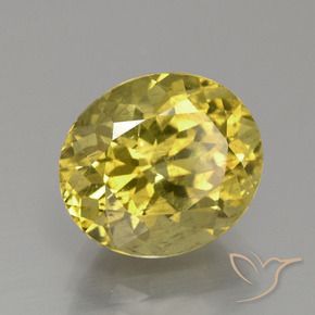 Apatita amarelo médio Natural 3.98ct, oval, VS