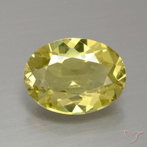 2.91ct Natural Amarelo claro médio Apatita, oval, VS