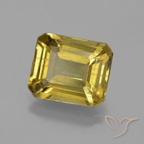 Apatita Ouro Natural 4.46ct, Corte Octógono / Esmeralda, VS