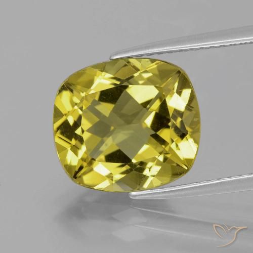 5.57ct Natural ouro médio Apatita, Almofada, VS