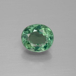 Apatita verde natural 1,64ct, corte oval, VVS-VS