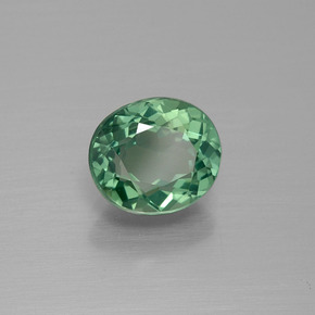 Apatita verde natural 1,64ct, corte oval, VVS-VS