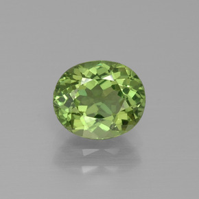 Apatita verde natural 1,42ct, corte oval, VVS-VS