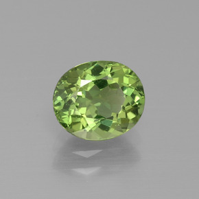 Apatita verde natural 1,42ct, corte oval, VVS-VS