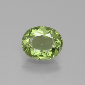 Apatita verde natural 1,65ct, corte oval, VVS