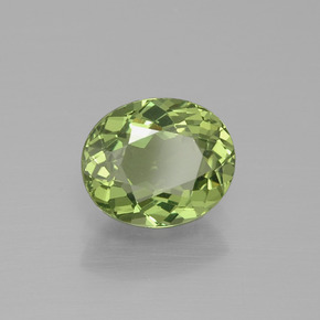 Apatita verde natural 1,65ct, corte oval, VVS