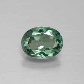 Apatita verde natural 1,20ct, corte oval, VVS-VS