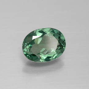 Apatita verde natural 1,20ct, corte oval, VVS-VS