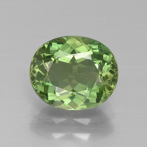Apatita verde natural 1,74ct, corte oval, VS