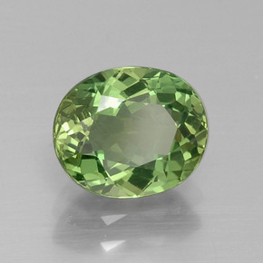Apatita verde natural 1,74ct, corte oval, VS
