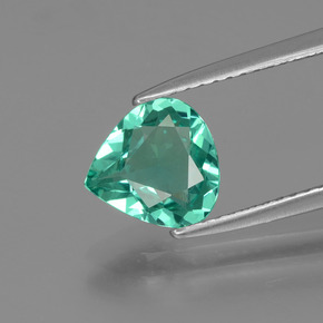 Apatita Verde Natural 1.28ct, Formato de pêra, VVS-VS