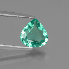 Apatita Verde Natural 1.28ct, Formato de pêra, VVS-VS