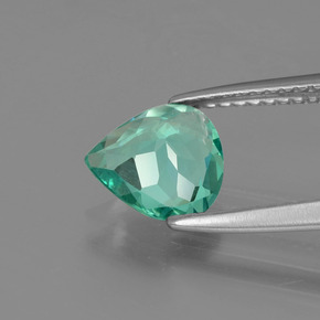 Apatita Verde Natural 1.28ct, Formato de pêra, VVS-VS