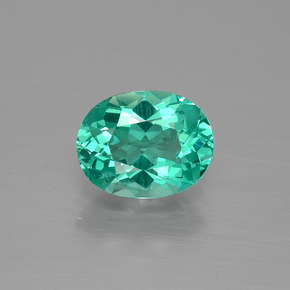 Apatita verde natural 1,33ct, corte oval, VS
