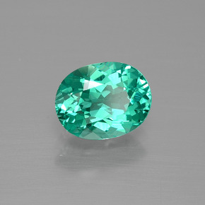 Apatita verde natural 1,33ct, corte oval, VS