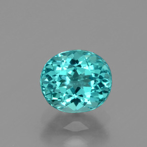 Apatita verde natural 1,37ct, corte oval, VS