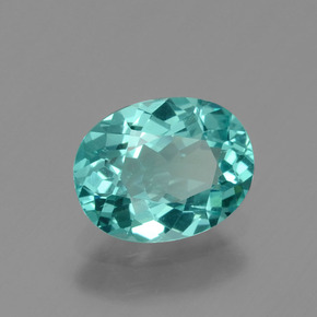 Apatita verde natural 1,28ct, corte oval, VVS