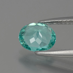 Apatita azul natural 1,04ct, corte oval, VS