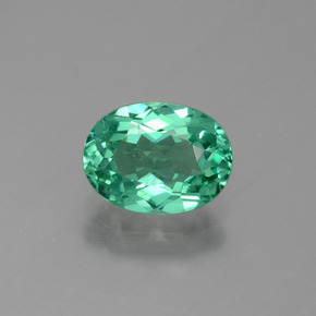 Apatita verde natural 1,47ct, corte oval, VVS-VS