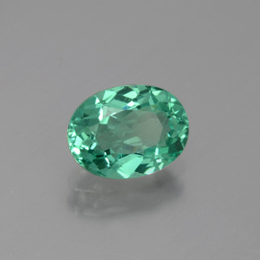 Apatita verde natural 1,47ct, corte oval, VVS-VS