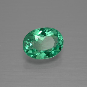Apatita verde natural 1,35ct, corte oval, VS