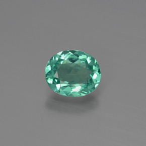 Apatita verde natural 0,88ct, corte oval, VS