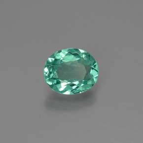 Apatita verde natural 0,88ct, corte oval, VS