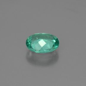 Apatita verde natural 0,88ct, corte oval, VS