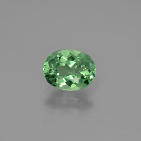 Apatita verde natural 0,95ct, corte oval, VVS-VS
