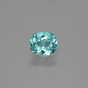 Apatita azul natural 0,70ct, corte oval, VS