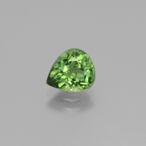 Apatita verde natural 1,09ct, formato de pêra, VVS