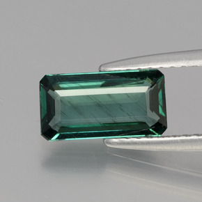 Apatita verde natural 1,28ct, corte esmeralda, VS
