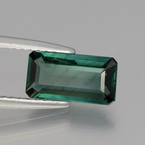 Apatita verde natural 1,28ct, corte esmeralda, VS