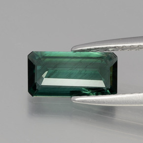 Apatita verde natural 1,28ct, corte esmeralda, VS